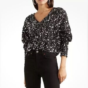 Black Sequin Women's Sweater